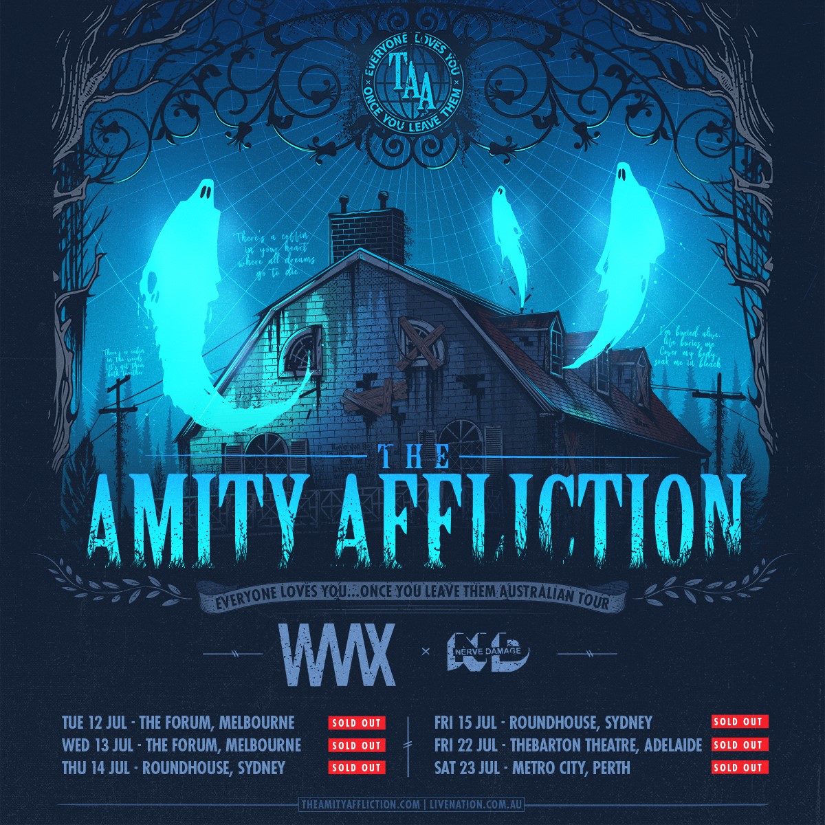 the amity affliction tour 2022 setlist